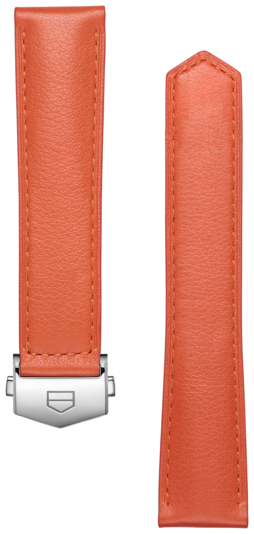 TAG HEUER CARRERA 39MM ORANGE LEATHER STRAP 