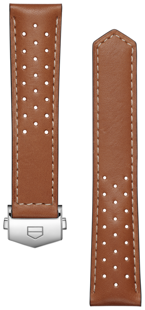 TAG HEUER CARRERA 39MM BROWN PERFORATED LEATHER STRAP 